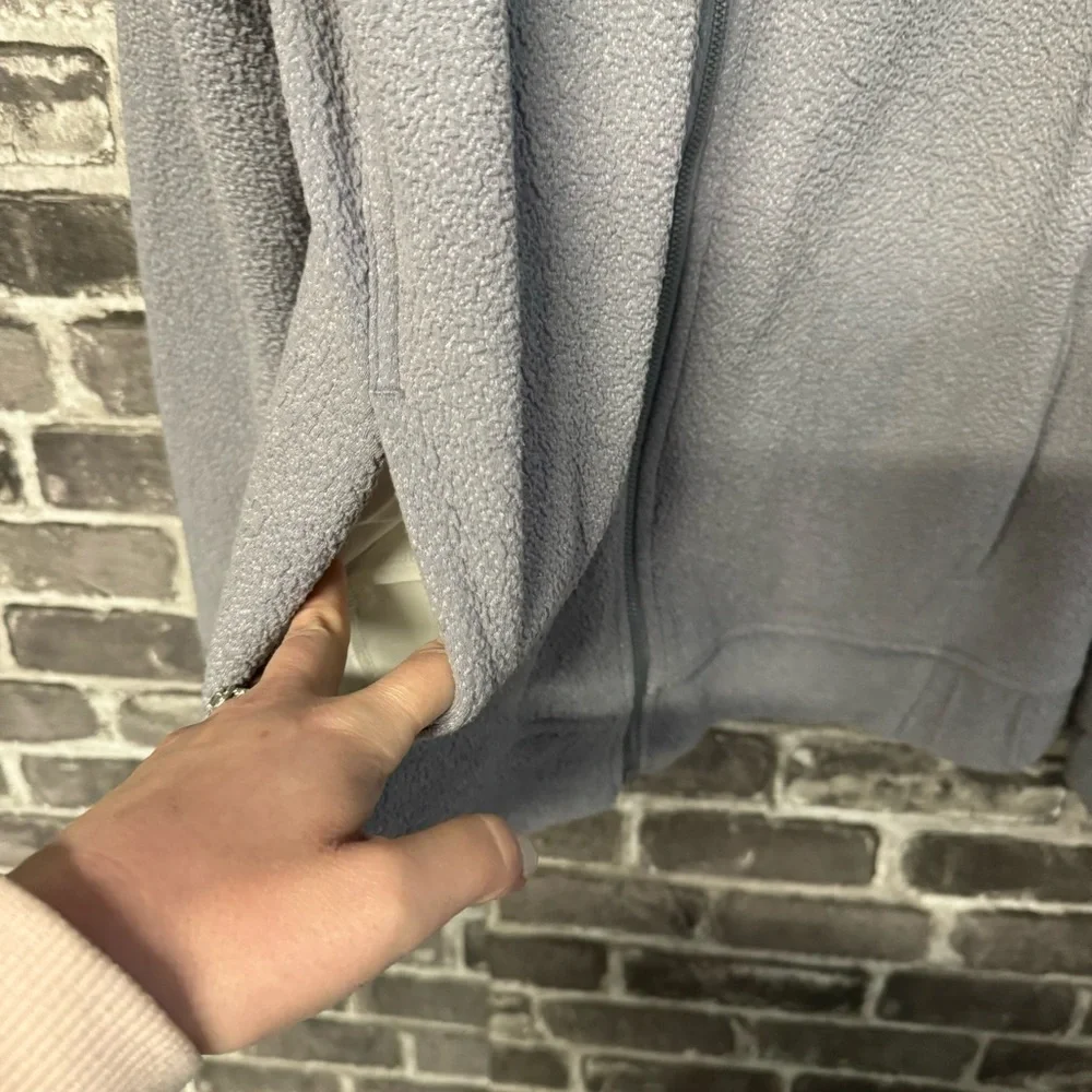 Lululemon Pave New Ways Full-Zip hoodie sweatshirt Glacier Grey White pu…